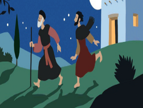 l’histoire des 2 disciples qui se rendaient à Emmaüs